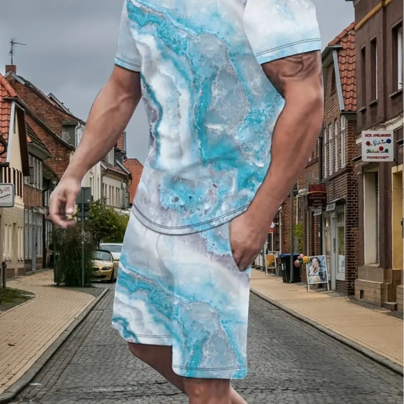 Men short set shorts and top - Picture 3 of 6